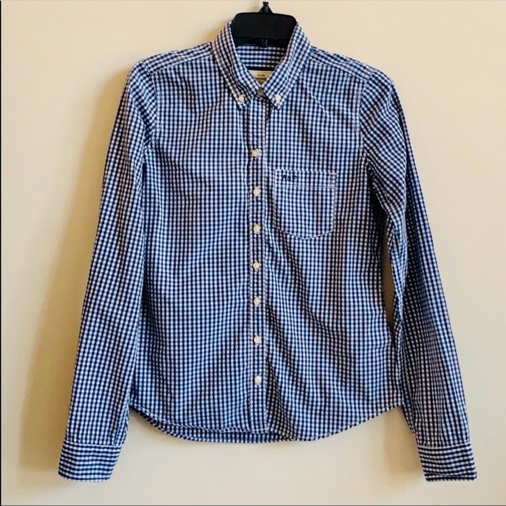 Abercrombie & Fitch Blue White Checkered Shirt